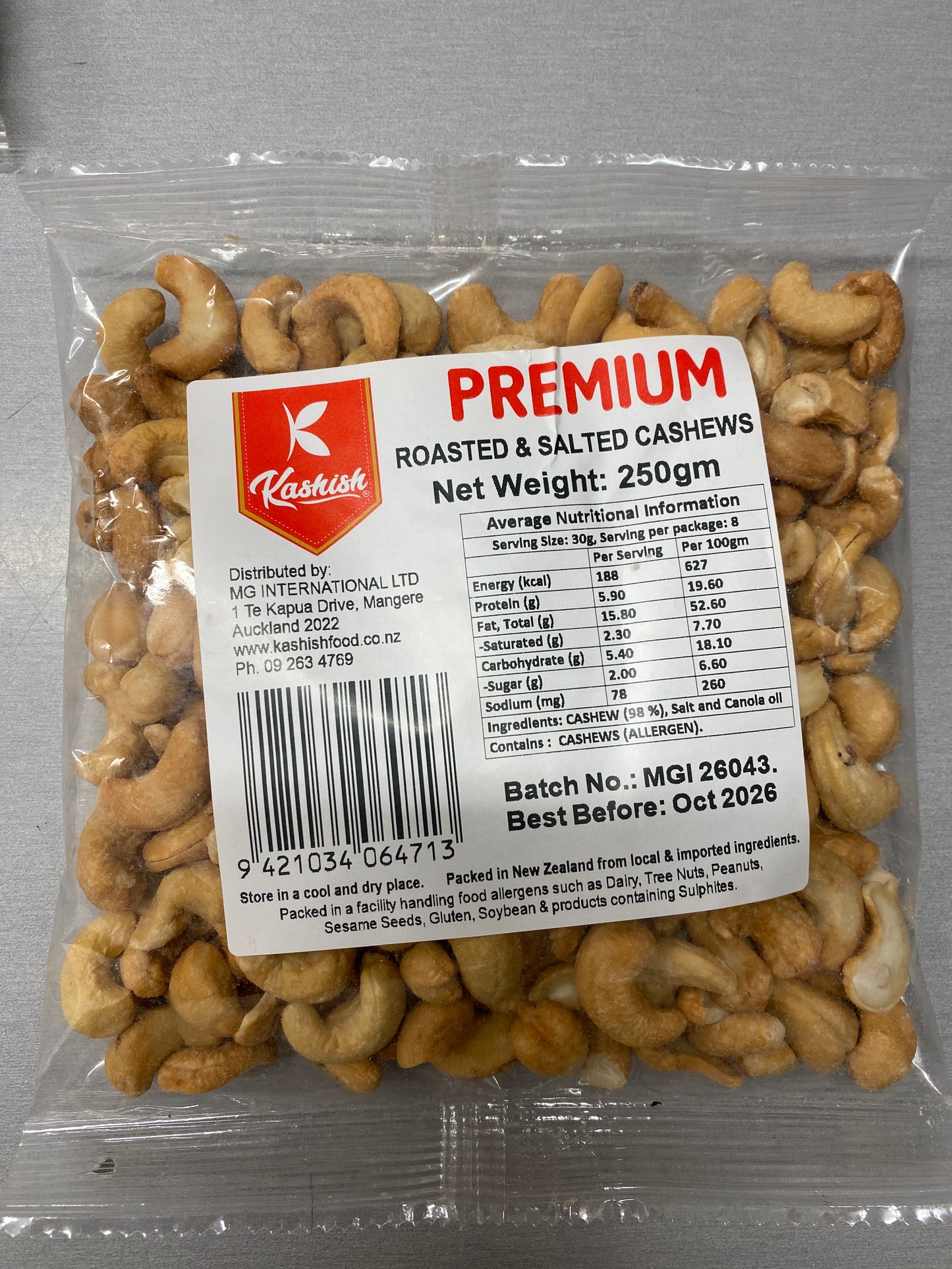 Cashew roasted (KASHISH 250 gm )
