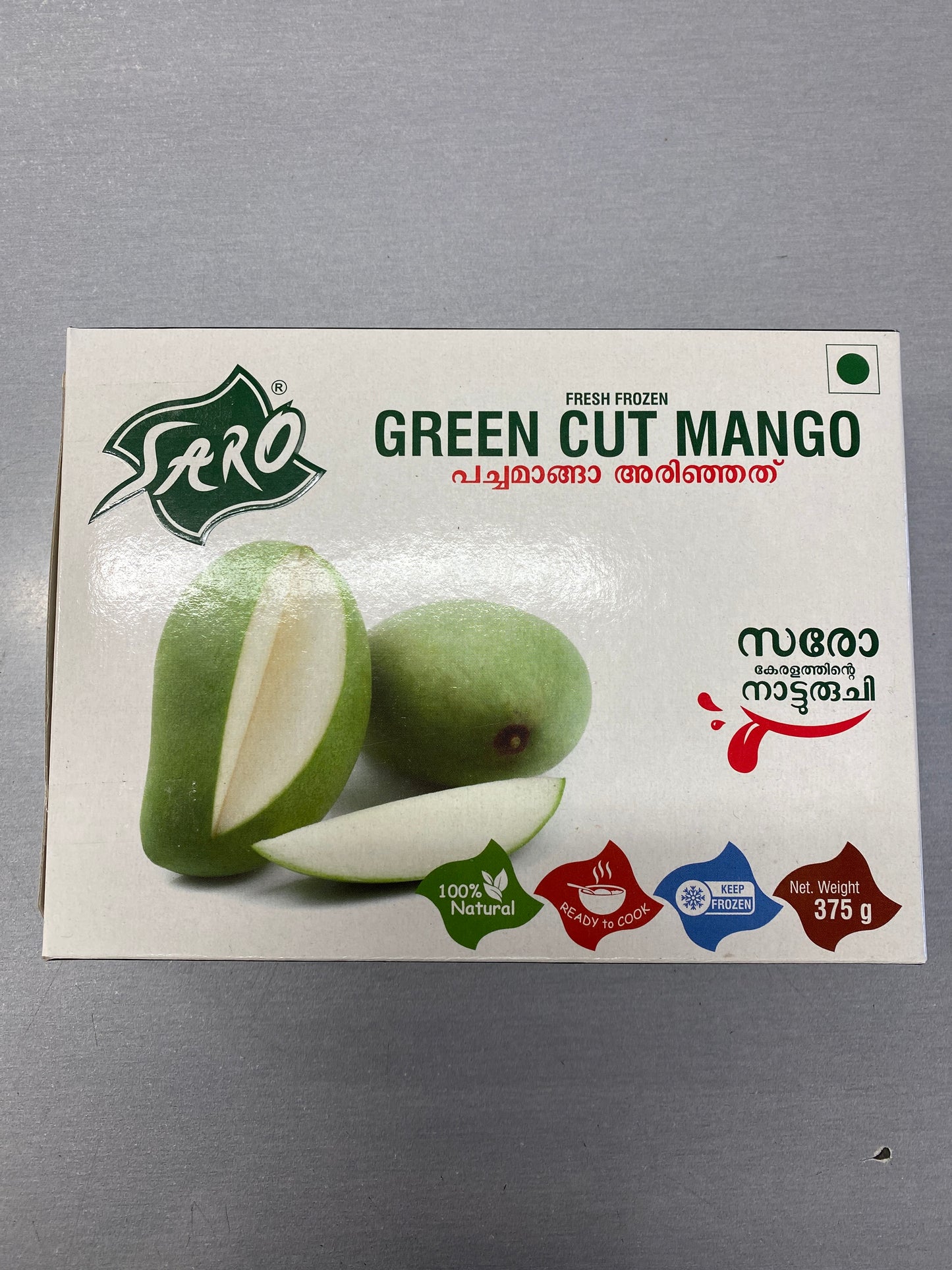 Green cut mango (saro 375 gm )