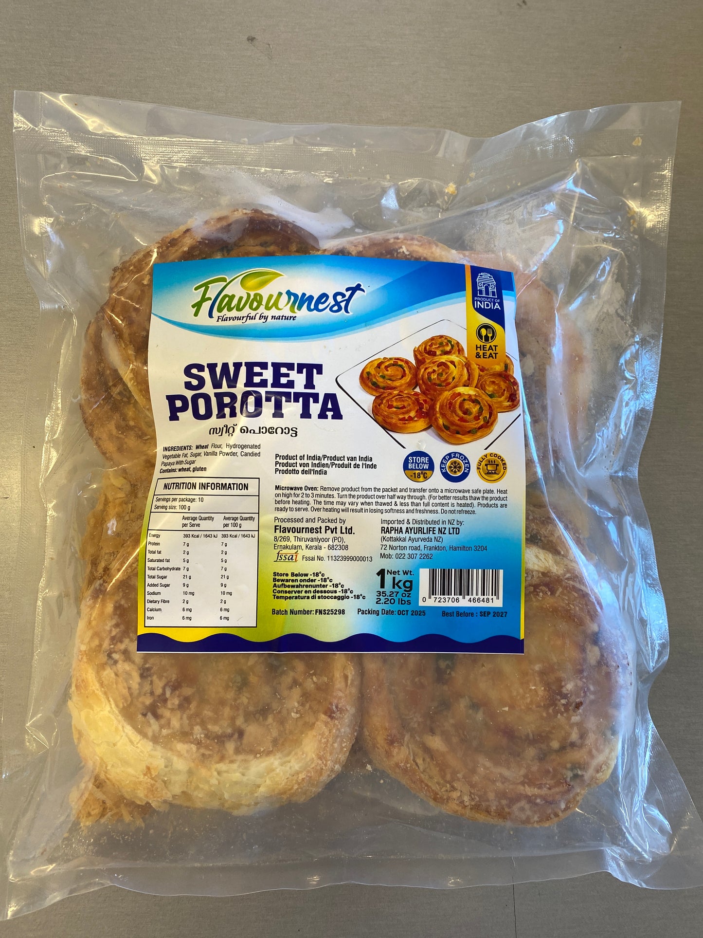 Sweet porotta (flavournest 1kg )