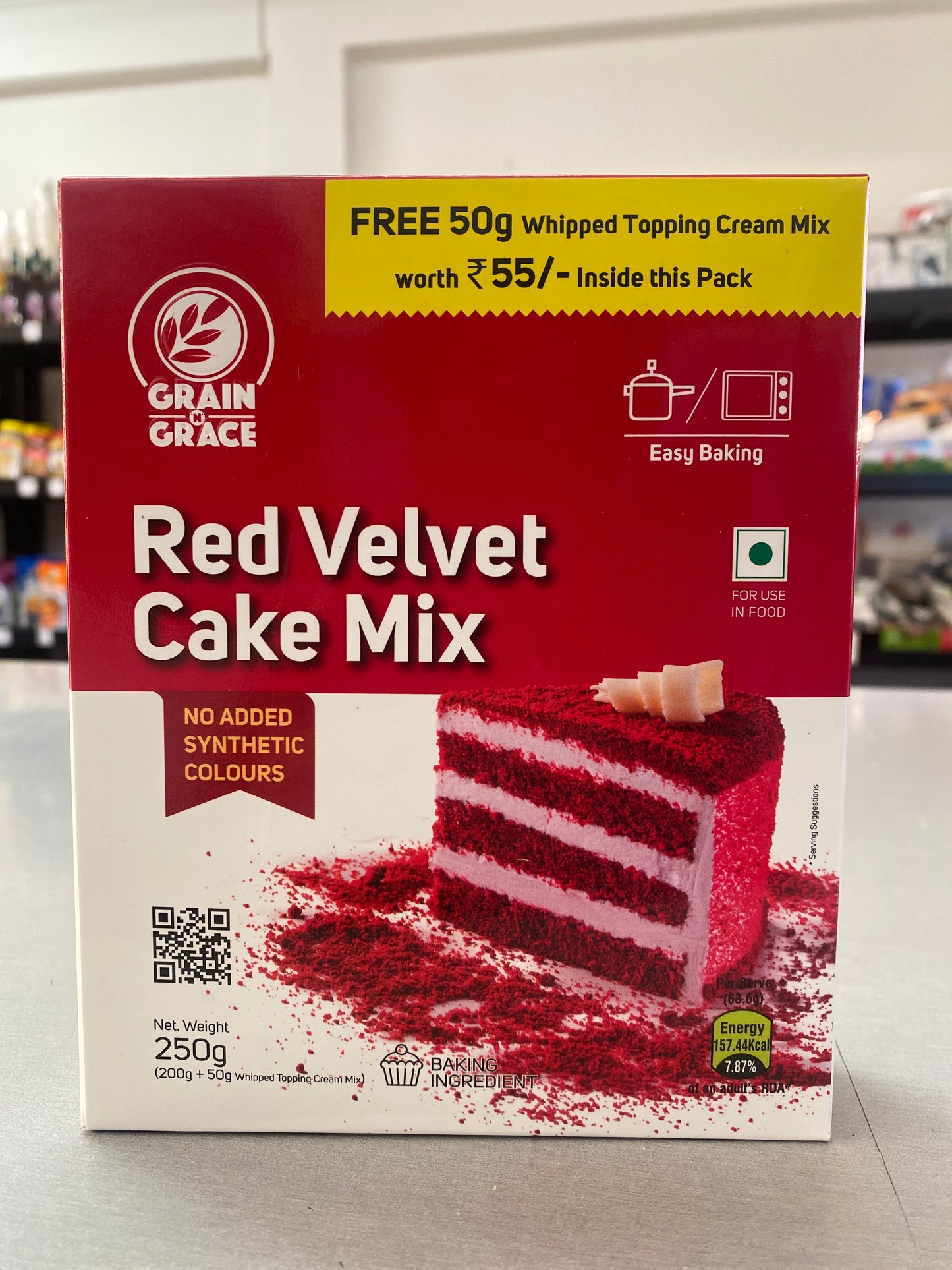 Red velvet cake mix (grain &grace 250 gm )