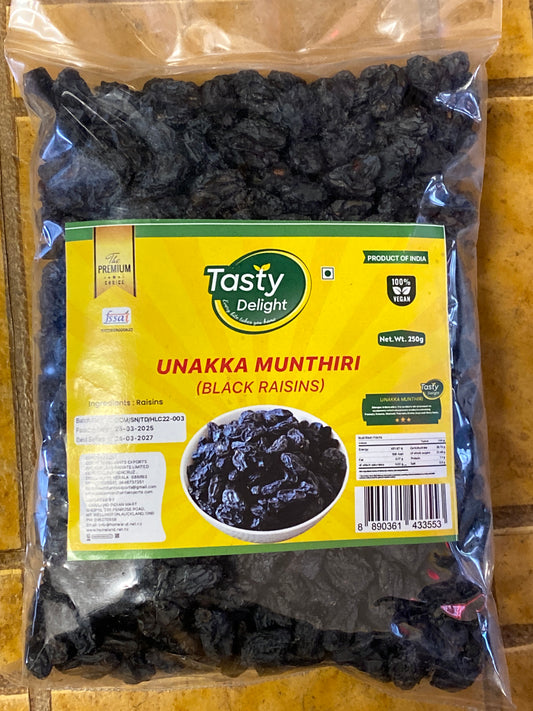 Tasty Delight Black Raisins Unakka Munthiri 250gm