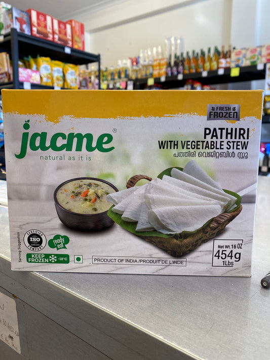 Pathiri with stew( jacme 454 gm)