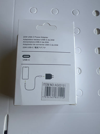 USB C 20 W Power Adapter